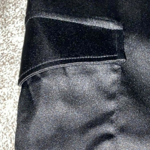 Aqua Satin Cargo Jogger Pants - Picture 7 of 13